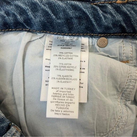 Good American Icon 90’s Indigo High Waist Straight Leg Denim Jeans Size 10 30” - Picture 5 of 6